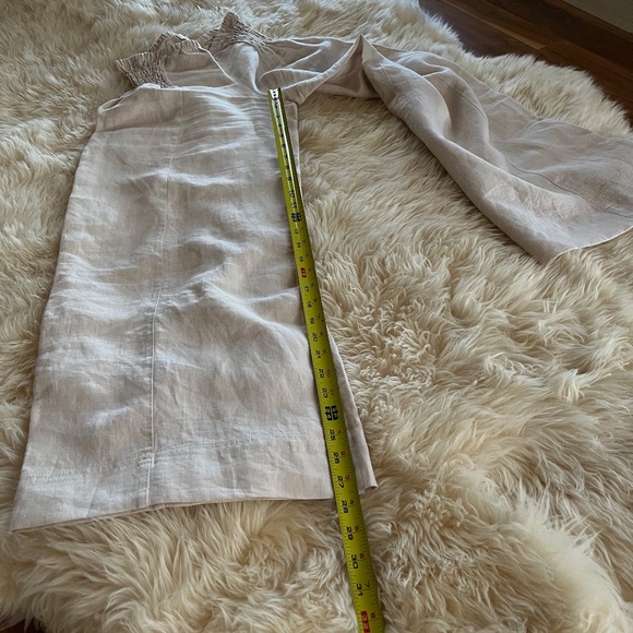 Wrap London linen smocked side wide leg pants size 2/4 - Picture 3 of 5